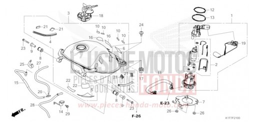 RESERVOIR A CARBURANT (CRF250L/LA,CRF300L/LA) CRF300LAP de 2023